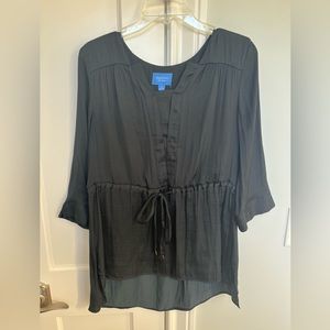 Vera Wang Black dress top; large